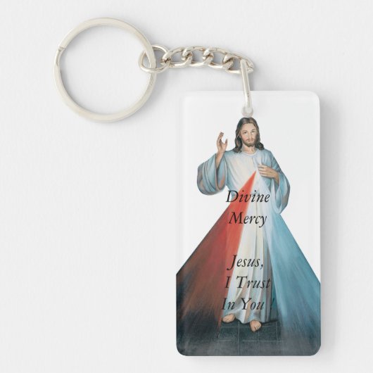 Divine Mercy Jeus, ik vertrouw op jou. Sleutelhanger (Voorkant)