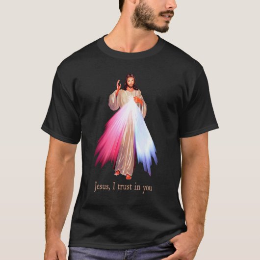 Divine Mercy Jezus, ik vertrouw op jou. T-shirt (Voorkant)