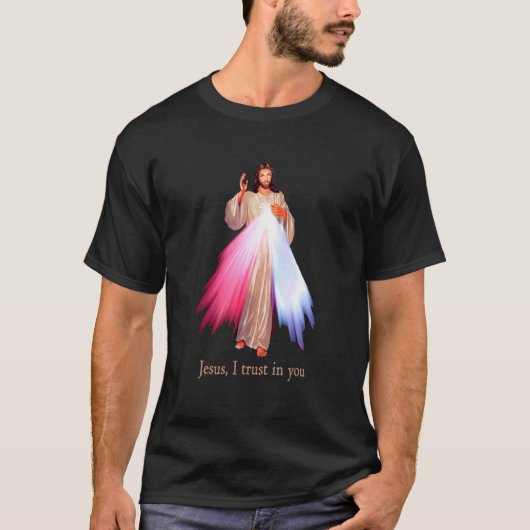 Divine Mercy Jezus, ik vertrouw op jou. T-shirt (Voorkant)