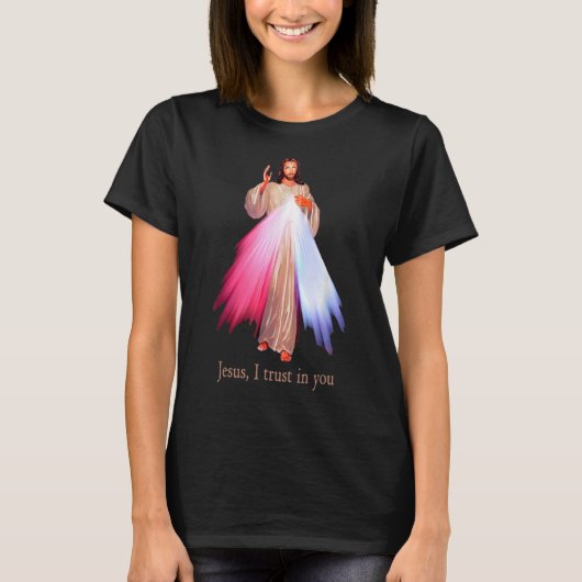 Divine Mercy Jezus, ik vertrouw op jou. T-shirt (Voorkant)