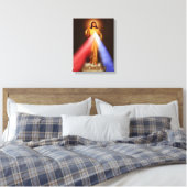 Divine Mercy Jezus, ik vertrouw op jullie Afbeeldi Canvas Afdruk (Insitu (Slaapkamer))