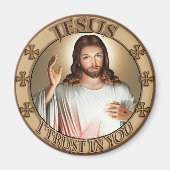 Divine Mercy Jezus, ik vertrouw op jullie Afbeeldi Magneet (Voorkant)