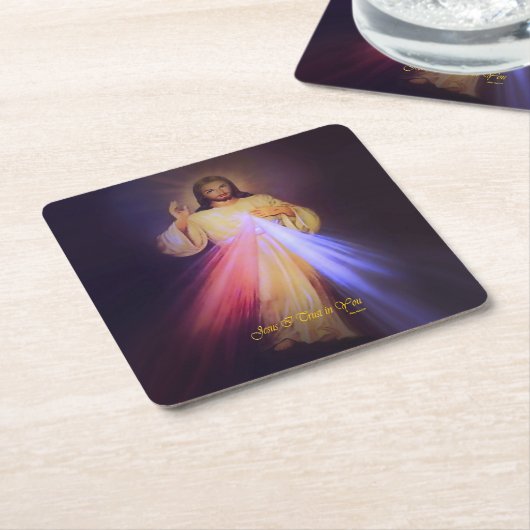 Divine Mercy Kartonnen Onderzetters (Schuin)