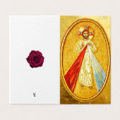 Divine Mercy katholieke condoleances Bedankt kaart (Buitenkant ongevouwen)