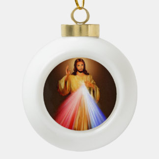Divine Mercy Kerstannament Keramische Bal Ornament