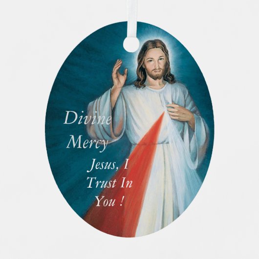 Divine Mercy Metal Ornament (Voorkant)