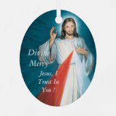 Divine Mercy Metal Ornament (Achterkant)