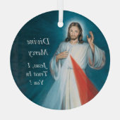 Divine Mercy Metal Ornament (Achterkant)