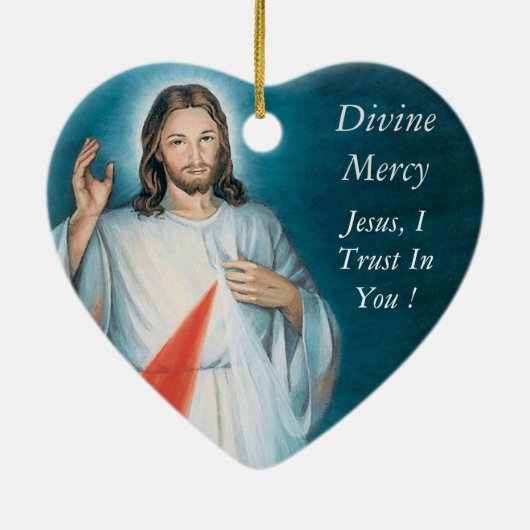 Divine Mercy Metal Ornament (Achterkant)