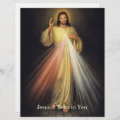 Divine Mercy of Jesus Chaplet Prayer Religious Briefhoofd (Voorkant / Achterkant)