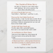 Divine Mercy of Jesus Chaplet Prayer Religious Briefhoofd (Achterkant)