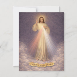 Divine Mercy of Jesus Chaplet Prayer Religious Notitiekaartje