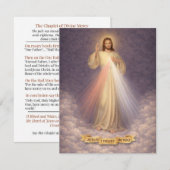 Divine Mercy of Jesus Chaplet Prayer Religious Notitiekaartje (Voorkant / Achterkant)