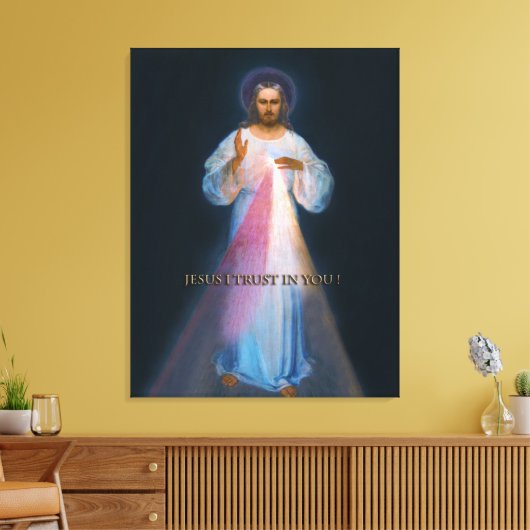 Divine Mercy Original Vilnius Afbeelding Canvas Afdruk (Insitu (Woonkamer))
