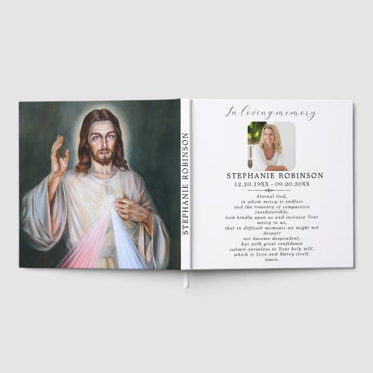 Divine Mercy Prayer Catholic Jesus Memorial Gastenboek (Volledig)