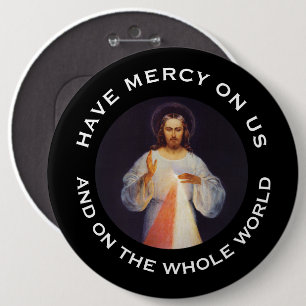 Divine Mercy Prayer Jesus St. Faustina Ronde Button 6,0 Cm
