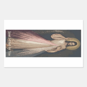 Divine Mercy Rechthoekige Sticker