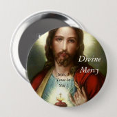 Divine Mercy Ronde Button 4,0 Cm (Voorkant /achterkant)