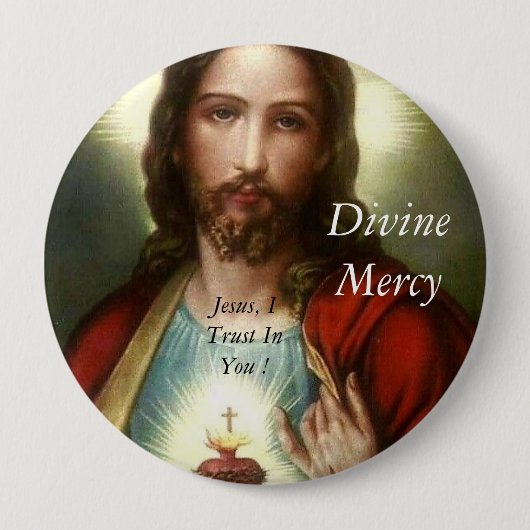 Divine Mercy Ronde Button 4,0 Cm (Voorkant)