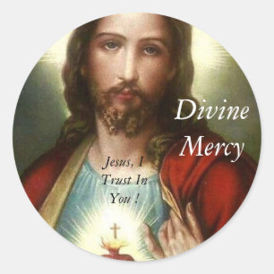 Divine Mercy Ronde Sticker