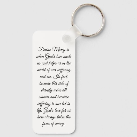 Divine Mercy Sleutelhanger (Achterkant)