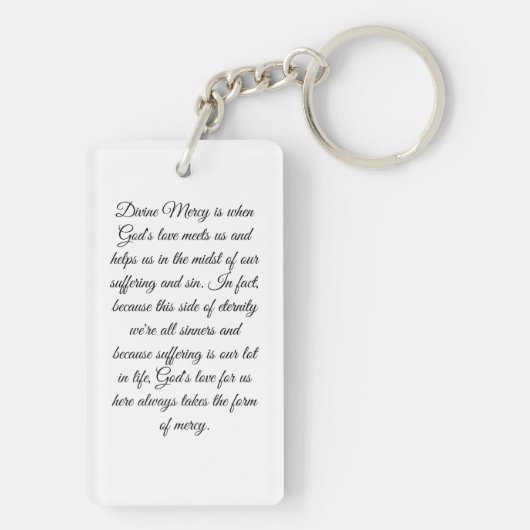 Divine Mercy Sleutelhanger (achterkant)