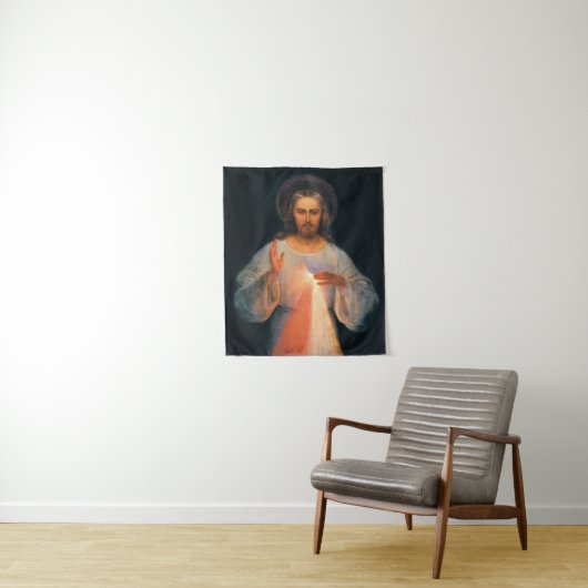 Divine Mercy, St. Faustina, Jesus I Trust in You Wandkleed (In situ)