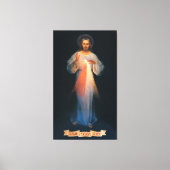 Divine Mercy, St. Faustina, Jezus die ik in jou ve Canvas Afdruk (Voorkant)