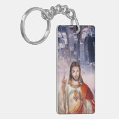 Divine Mercy, St. Faustina, Jezus die ik in jou ve Sleutelhanger (Voorkant Links)