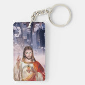 Divine Mercy, St. Faustina, Jezus die ik in jou ve Sleutelhanger (achterkant)