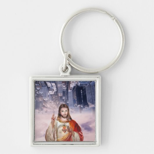 Divine Mercy, St. Faustina, Jezus die ik in jou ve Sleutelhanger (Voorkant)