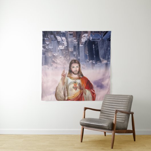 Divine Mercy, St. Faustina, Jezus die ik in jou ve Wandkleed (In situ)