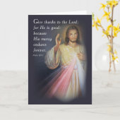 Divine Mercy Thinking of You Kaart (Gele Bloem)