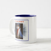 Divine Mercy Tweekleurige Koffiemok (Voorkant links)