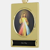 Divine Mercy Verguld Banner Ornament (Links)