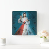 Divine Mercy Vierkante Klok (Huis)