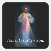 Divine Mercy Vierkante Sticker (Voorkant)