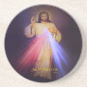 Divine Mercy Zandsteen Onderzetter (Voorkant)