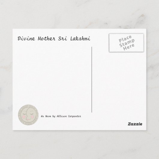 Divine Moeder Briefkaart (Achterkant)