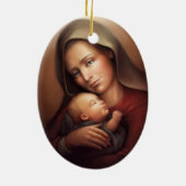 Divine Motherhood Keramisch Ornament (Achterkant)
