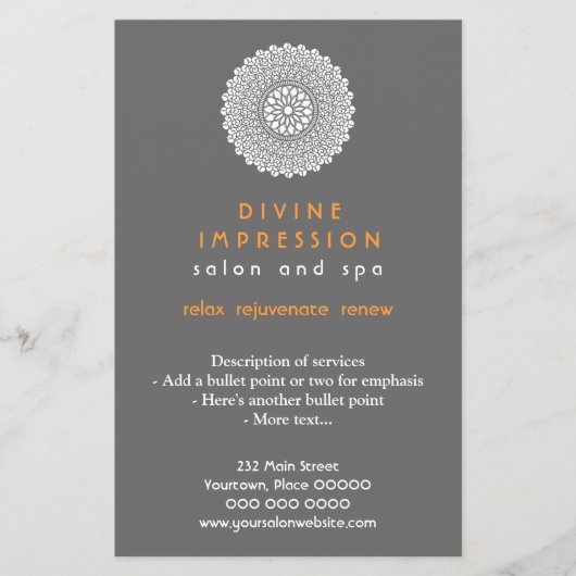 Divine Oranje Impression Vertical Flyer (Voorkant)