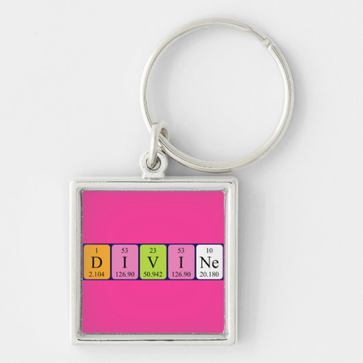 Divine Periodic Table Name keying Sleutelhanger (Voorkant)