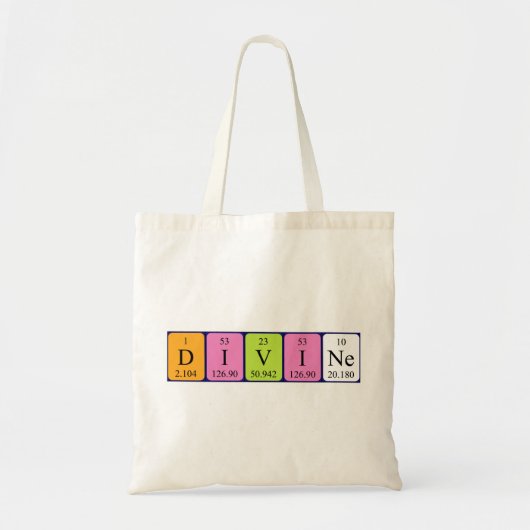 Divine Periodigtable Name canvas tas (Voorkant)