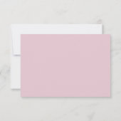 Divine Pink Rose Wedding RSVP Kaartje (Achterkant)