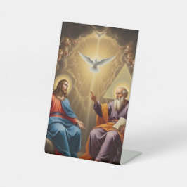 Divine Providence Reclamebord Met Voetstuk