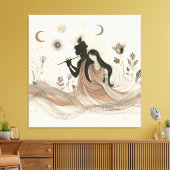 Divine Radha Krishna Canvas Art (Insitu (Woonkamer))