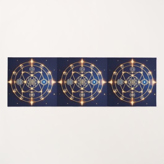 Divine Radiance – 5: Illuminated Universal Energy Yogamat (Voorkant (horizontaal))