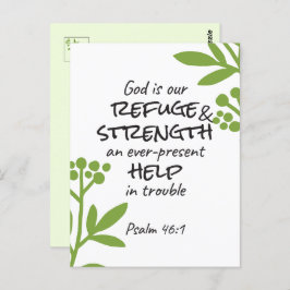 Divine Refuge - Psalm 46:1 voor Spiritueel Comfort Briefkaart