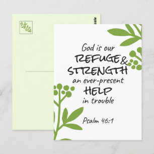 Divine Refuge - Psalm 46:1 voor Spiritueel Comfort Briefkaart