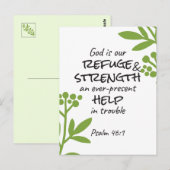 Divine Refuge - Psalm 46:1 voor Spiritueel Comfort Briefkaart (Voorkant / Achterkant)